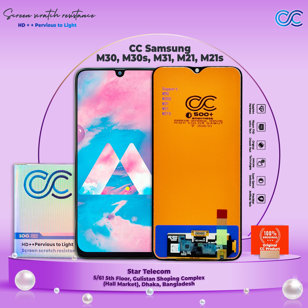 CC Samsung M30, M30s, M31, M21, M21s display price in Bangladesh