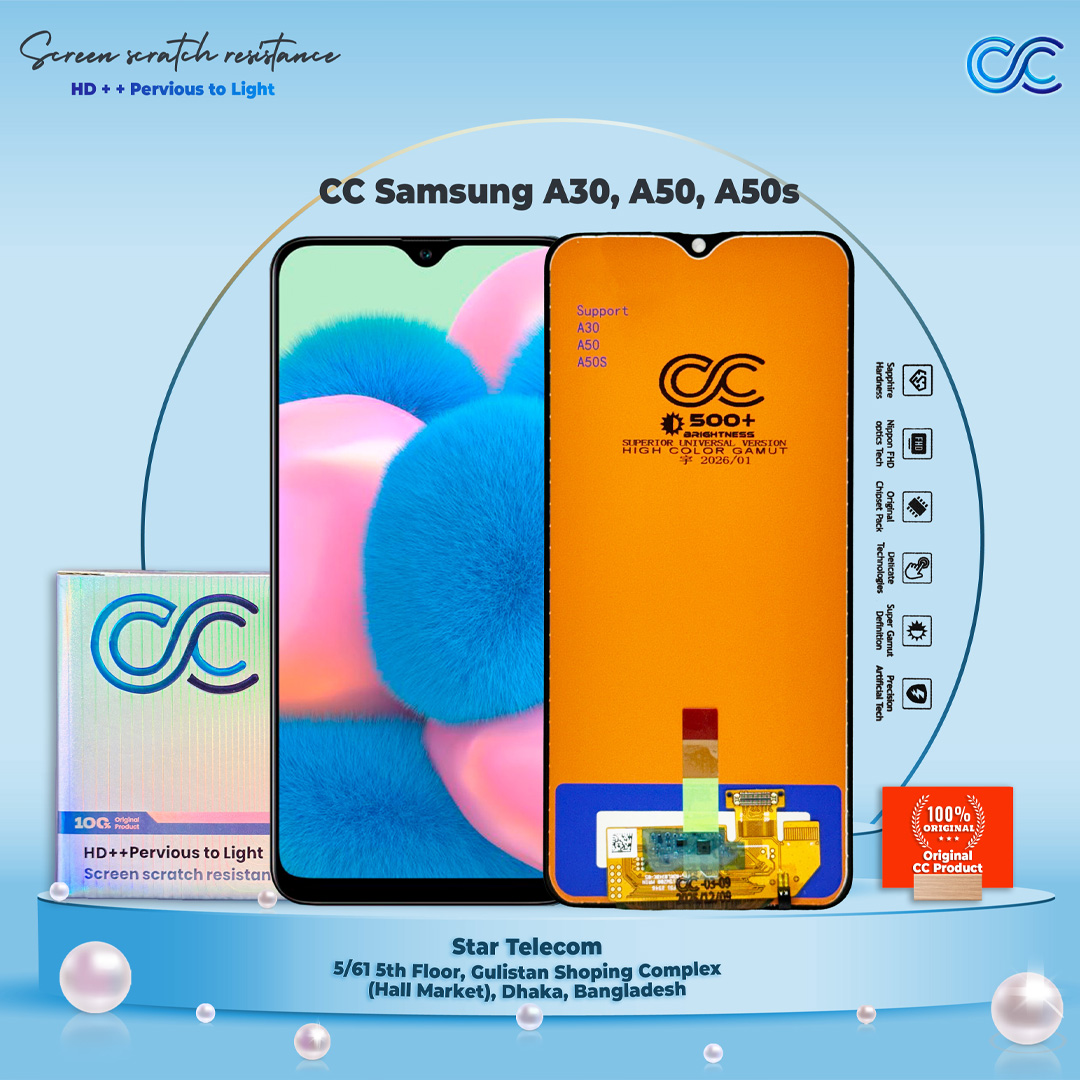 CC Samsung A30, A50, A50s display price in Bangladesh
